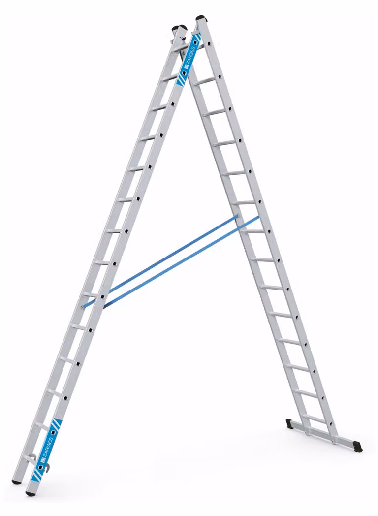 Scala combinata a gradini/scorrevole 2 x 14 pioli Z 300 42574