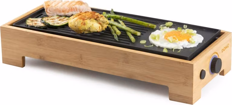 Griglia elettrica da tavolo Plancha - Stile bambù - DOMO DO9270G