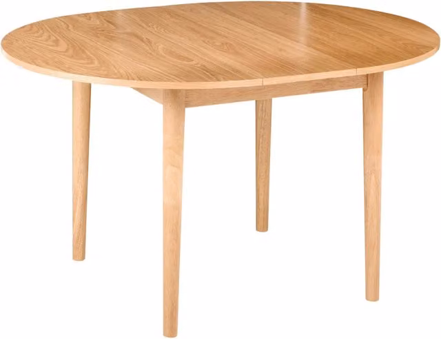Tavolo da pranzo Marrone chiaro MDF impiallacciato rovere Base in legno di gomma 107/137x107cm Piano tavolo allungabile Rotondo Moderno