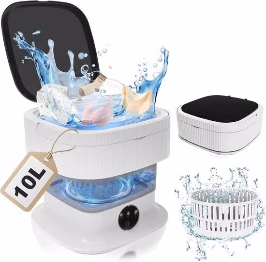 Mini Asciugatrice Portatile con Centrifuga - 10L, 40W per Viaggi e Campeggio