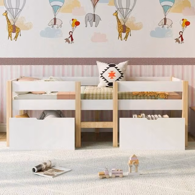 Letto per bambini 90x200 cm - Xylo - Pino bianco