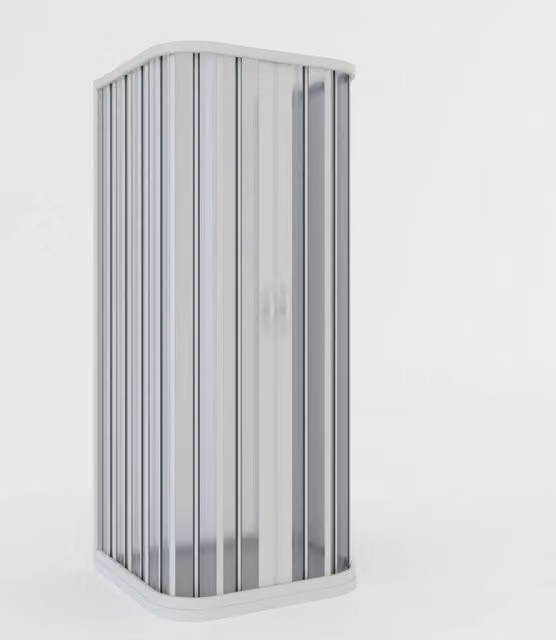 Box doccia a soffietto a 3 lati IDRALITE mod. Narciso in PVC bianco e trasparente L/P/H: 90 x 70 x 185 cm