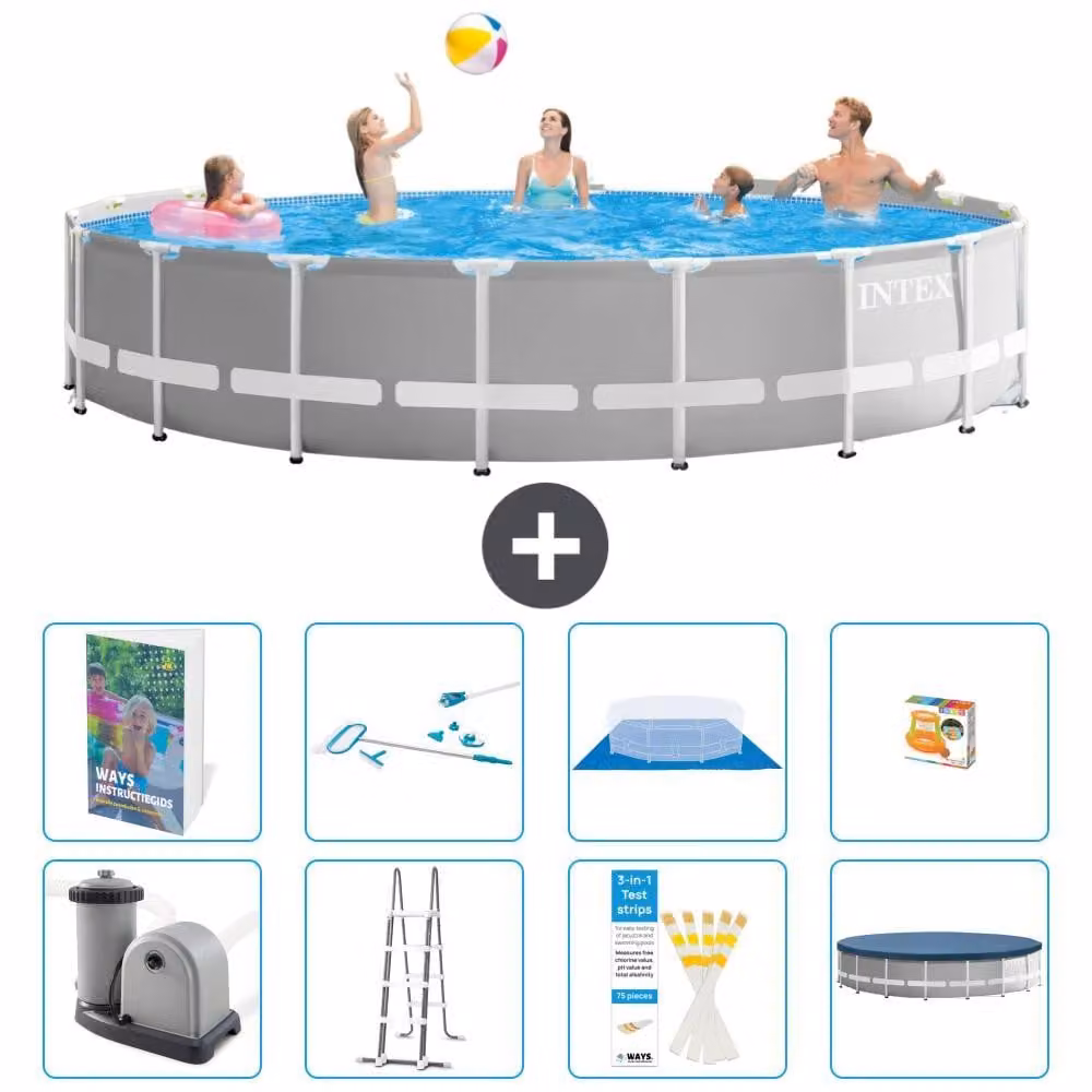 Struttura per piscina a forma di prisma - 549x122 cm - composta da 7 elementi - modello S647