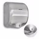 Bremmer Generic Turbo asciugamani elettrico da parete, acciaio inox spazzolato, senza contatto