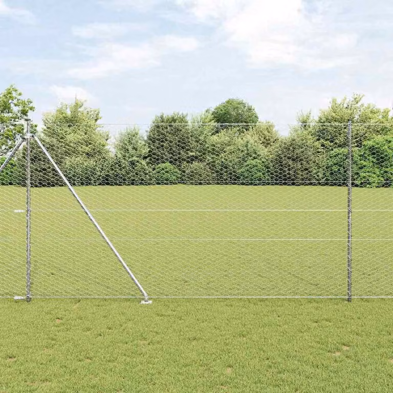 Maison Exclusive - Palo della recinzione Argento 10 x 1,5 m (maglia da 36 mm)