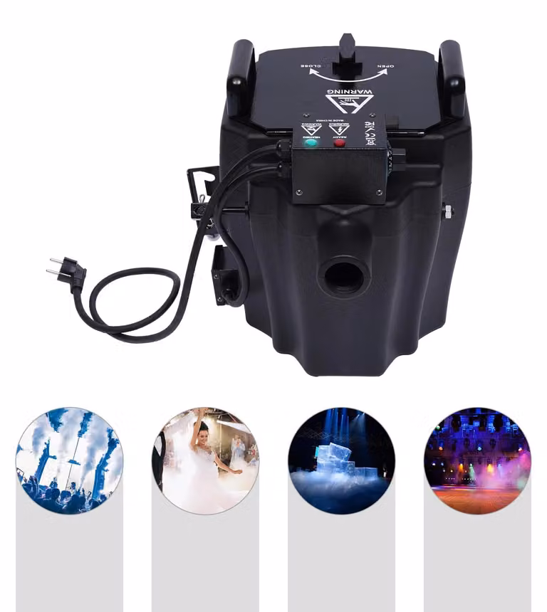 Macchina per ghiaccio secco - Macchina del fumo - Generatore di fumo - Effetto scenico - Macchina per eventi - Potenza: 3500W