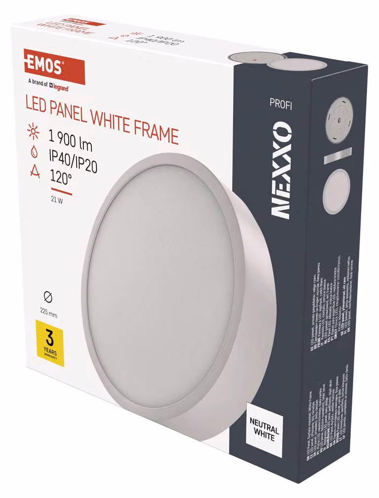 EMOS Apparecchio LED NEXXO, rotondo, bianco, 21W, bianco neutro, ZM5145