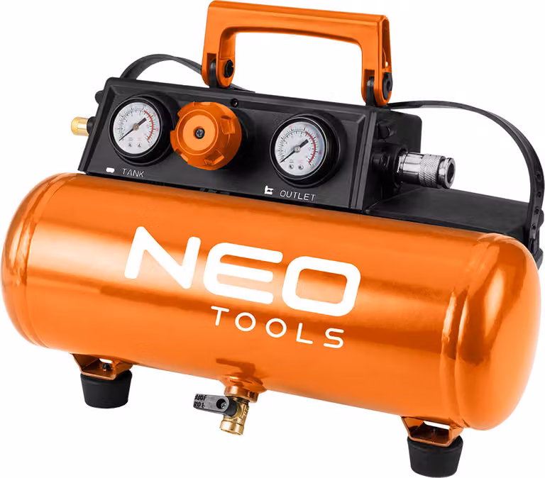 NEO TOOLS compressore a batteria 18 V max (senza batteria, senza caricabatterie) Compressore d'aria 8 bar/pompa d'aria ricaricabile Tempo di lavoro: 6 Ah - 30 min