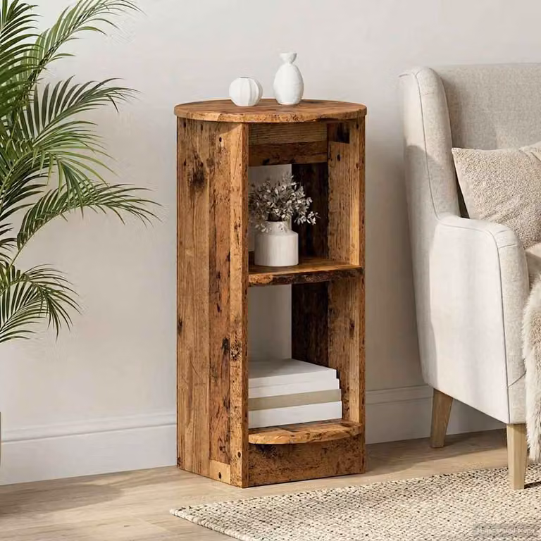 Mobile laterale vidaXL in legno vecchio marrone L 40 cm x P 40 cm x H 75 cm