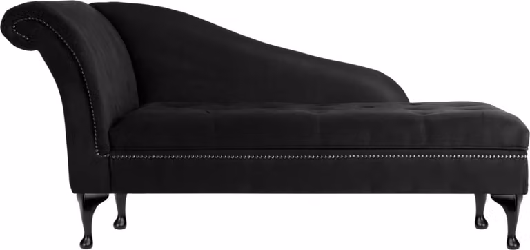 Chaiselongue Elegante Liege Chesterfield Liegen mit Knöpfen Samt Chaiselounge