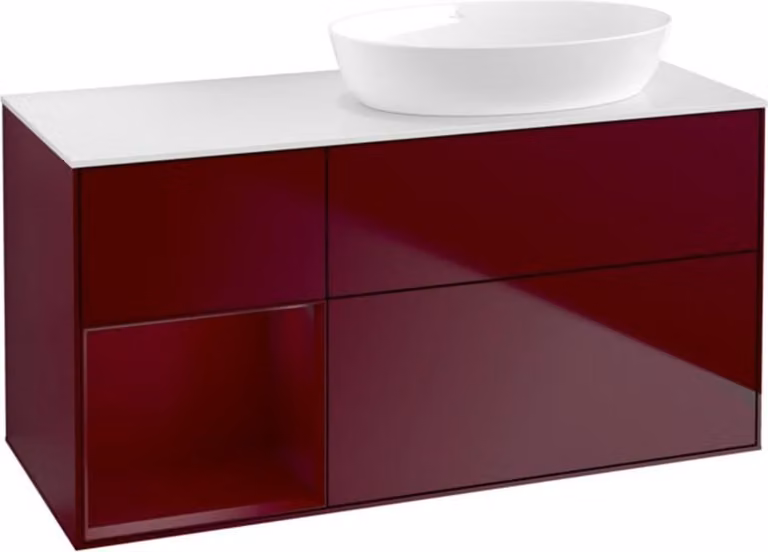 V&B mobile lavabo con illuminazione a parete Finion 120cm, Pl wh. m, Reg Peo m Lac, Peo m