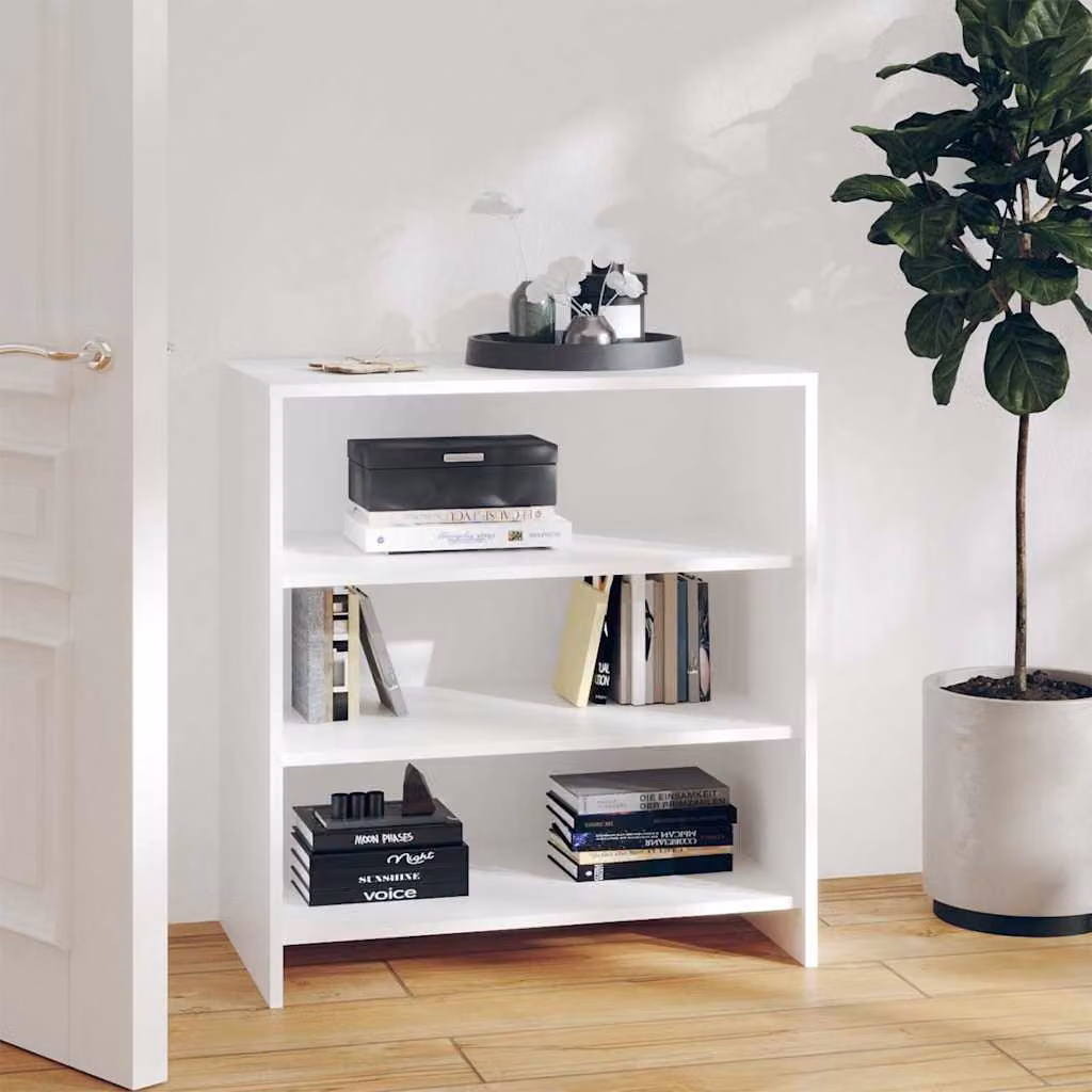 Credenza bianca vidaXL in MDF per soggiorno, stile minimalista, L 70 cm x P 40,5 cm x H 75 cm