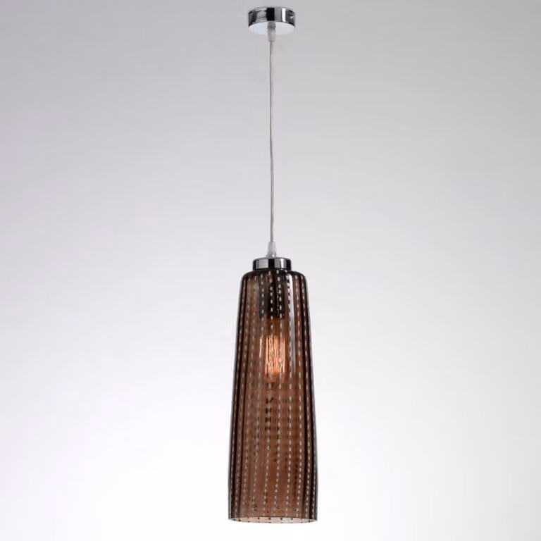 AILATI Lampada a sospensione in vetro Perle, dimmerabile, Alluminio / Grigio / Zincato, Soggiorno / Sala da pranzo, Vetro, Moderno, Lampada a sospensione