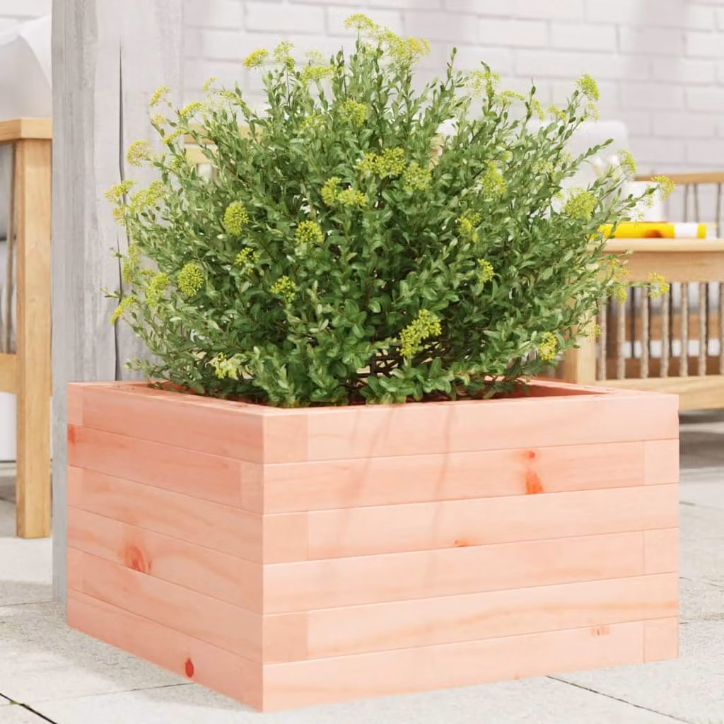 vidaXL Fioriera da Giardino in Legno di Douglas, Marrone, L/P/H: 40 x 40 x 23 cm