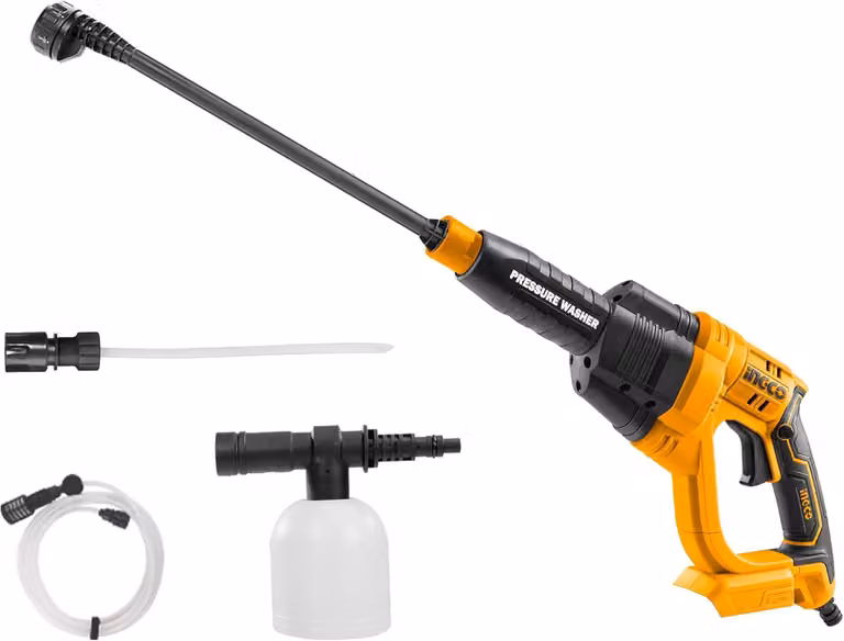 Idropulitrice senza fili – Idropulitrice a batteria – Pistola a spruzzo – Pressione di 24,8 bar – Tubo flessibile da 6 metri