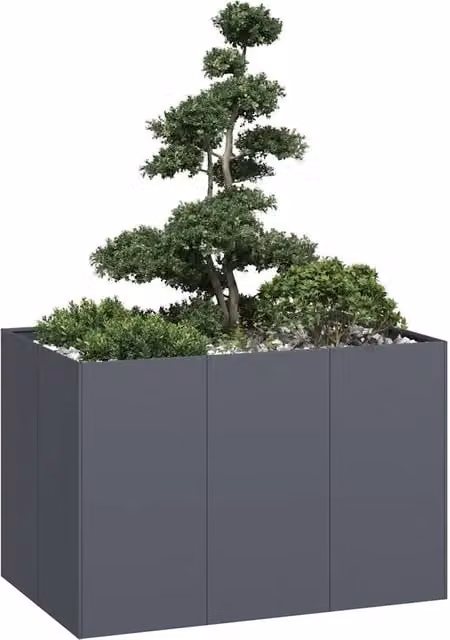 Fioriera a contenitore Design Mania in acciaio antracite L/P/H: 120 x 80 x 80 cm – 1