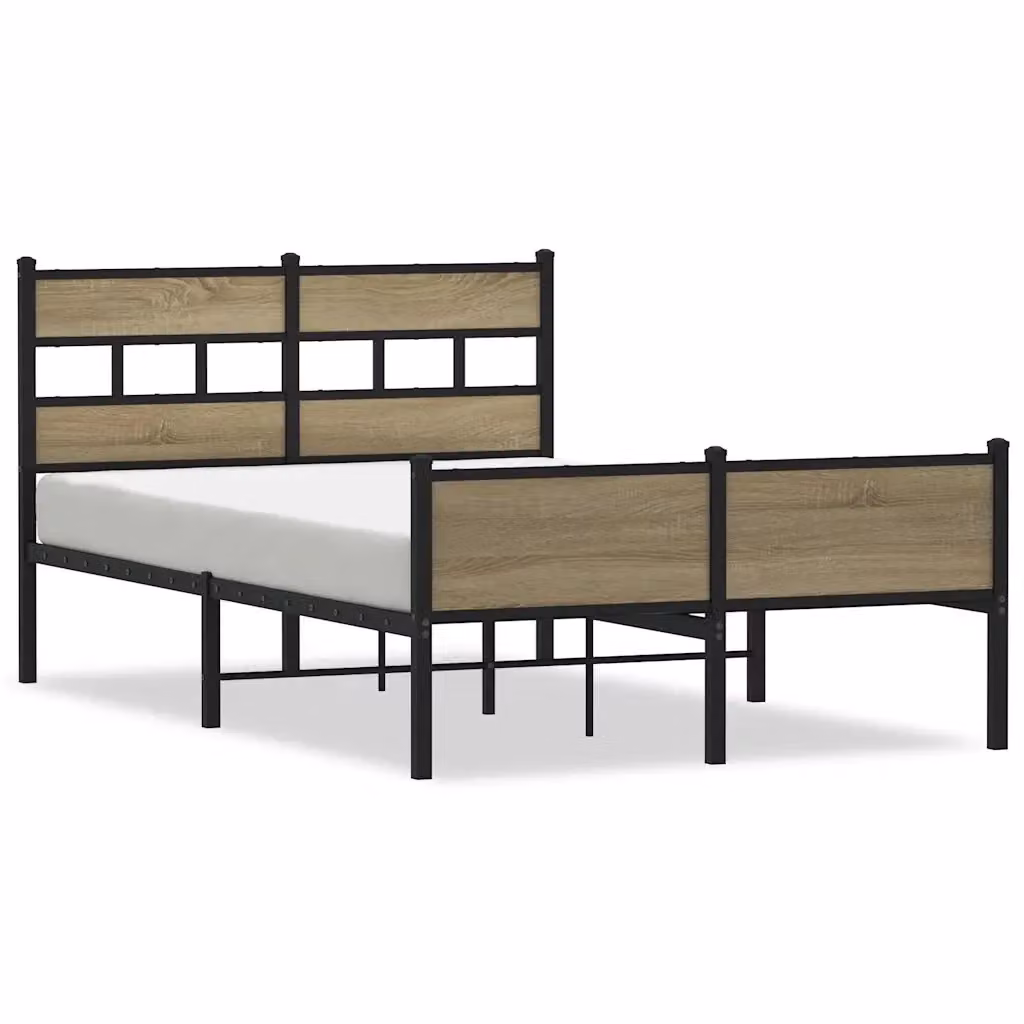Struttura Letto Design Mania in Rovere Sonoma e Metallo, L 120 x P 200 cm – 2