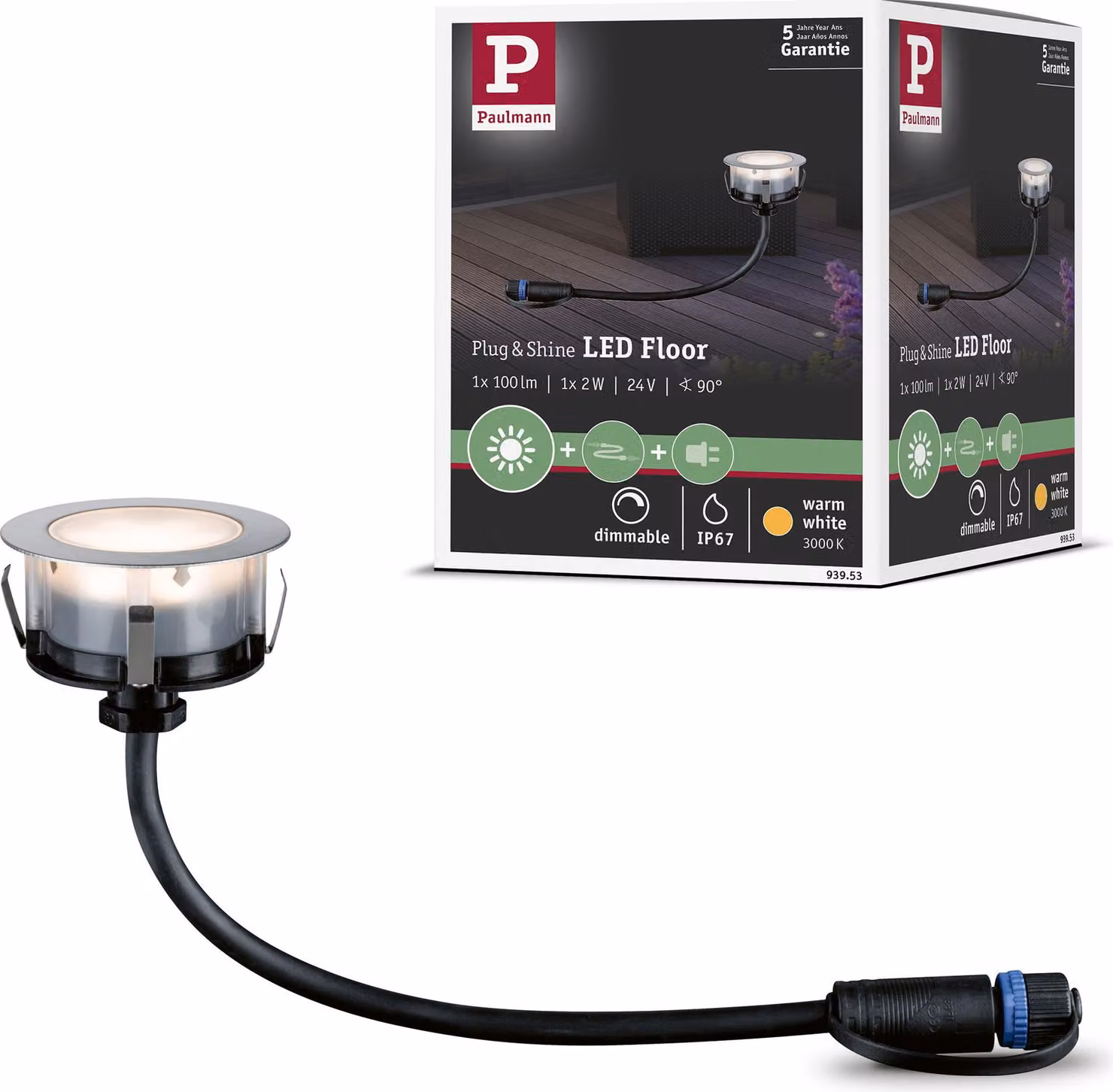 Paulmann Plug & Shine Lampada da incasso a pavimento LED Floor Eco single spot
