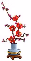 LEGO Botanicals Prugno giapponese Set di costruzioni 10369 con elementi rossi, rosa, blu, oro e marroni