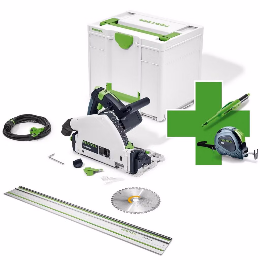 Sega a immersione Festool TS 55 FEBQ-Plus Fan Edition + metro a nastro FS1400 con puntatore Pica Limited