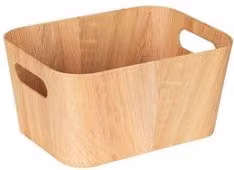 Cestino porta oggetti Wenko in bamboo marrone e beige L: 30,5 cm, P: 23 cm, H: 15 cm