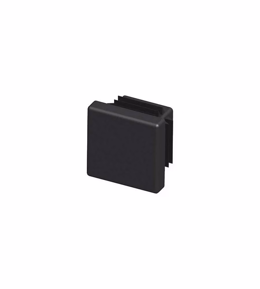 ALFER Tappi a Lamelle Quadrati Plastica Nero 19,5 mm Conf. 2 pz