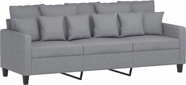 Divano | Divano da soggiorno | Sofa a 3 Posti Grigio Chiaro 180 cm in Tessuto