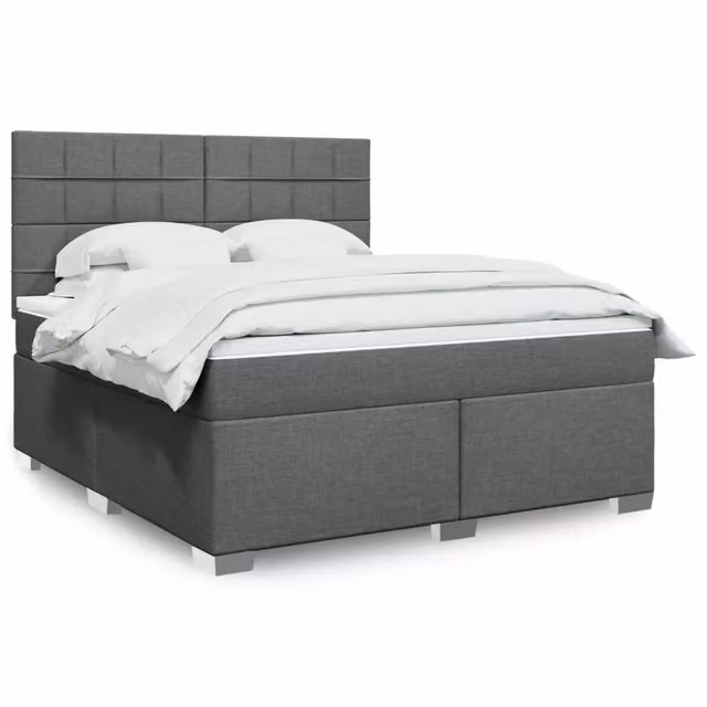 Letto Ibrido con Materasso vidaXL Grigio e Bianco L/P: 180 x 200 cm