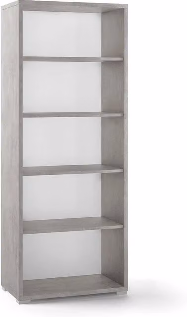 MOBILE LIBRERIA H182 L71 P41 cm FINITURA CEMENTO FONDO BIANCO SARMOG Db351k