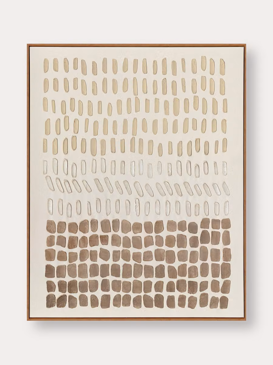 Quadro astratto Lui Kenay Home, beige e marrone, L: 80 cm x H: 100 cm – 2