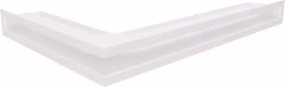 Griglia di ventilazione angolare per camino Loft Angle destra Outinfire in acciaio inossidabile bianca L: 60 cm, P: 40 cm, H: 6,4 cm