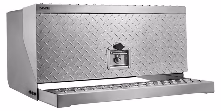 Cassetta portattrezzi in alluminio - 760x750x400 mm - Capacità di carico: 200 kg - Con serratura e chiavi