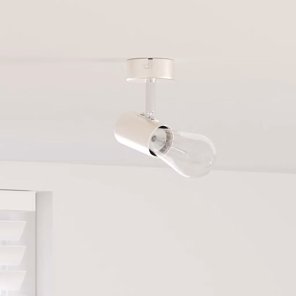 Faretto da soffitto vidaXL in metallo argento, regolabile, L: 6,5 cm x P: 6 cm x H: 11,5 cm