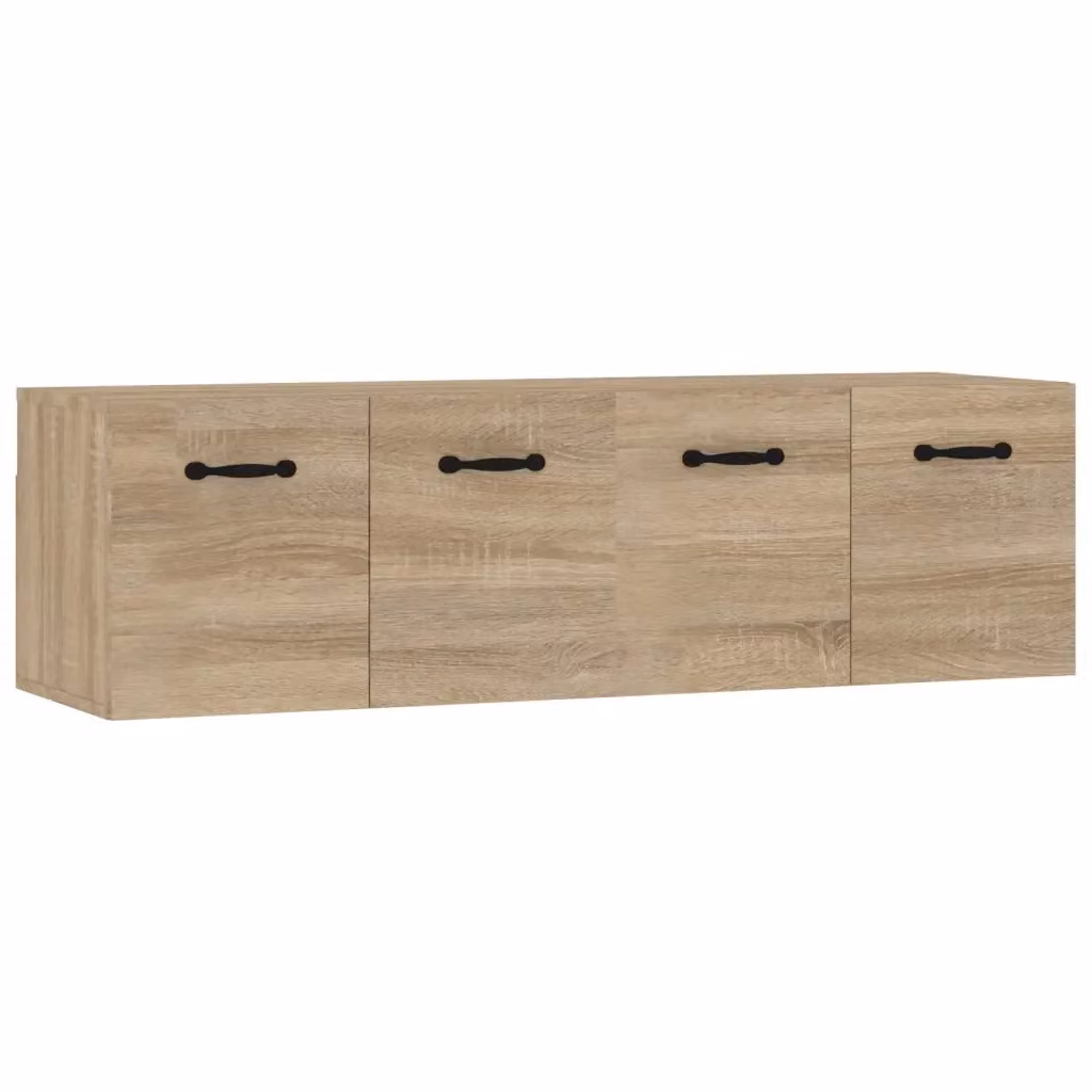 Set di 2 mobili da parete vidaXL in legno color rovere, design moderno con finitura opaca, L: 80 cm, P: 35 cm, H: 36,5 cm – 2