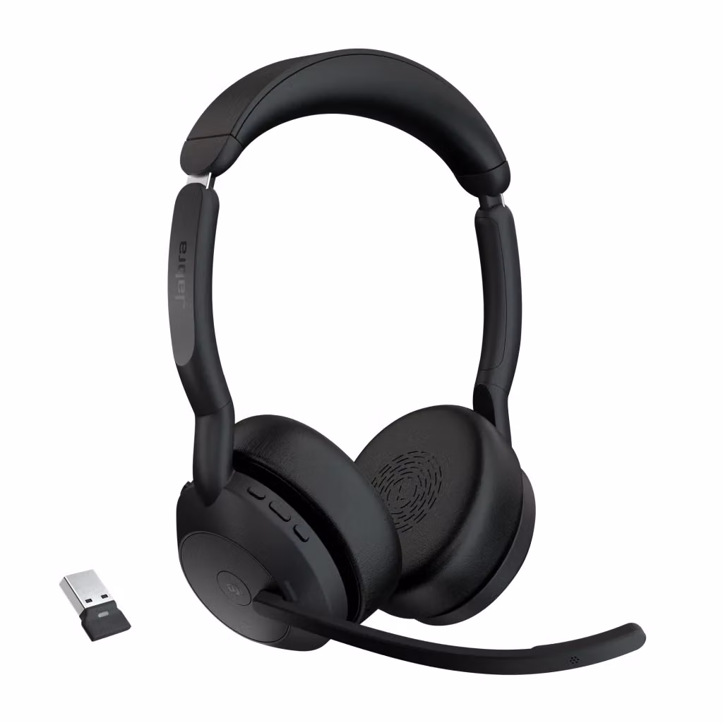 Jabra Evolve2 55 Auricolare Wireless Bluetooth con Base di Ricarica USB-C, Nero – 2