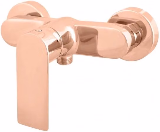 Miscelatore doccia a parete NIL in ottone oro rosa lucido