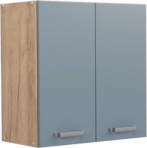 Pensile da cucina Vicco R-Line moderno in finitura opaca Grigio-blu e Rovere con ante a battente L 60 cm, P 31 cm, H 60 cm