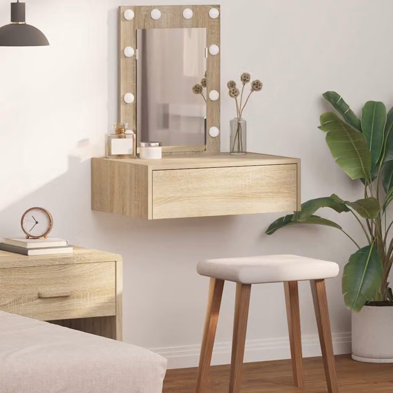 vidaXL Tavolo da Trucco Moderno in Legno Marrone L/P/H: 60 x 40 x 70 cm