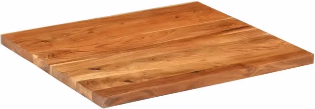 Piano Tavolo Rettangolare in Legno Massello di Acacia vidaXL, Marrone, L 110 cm x P 80 cm x H 3,8 cm