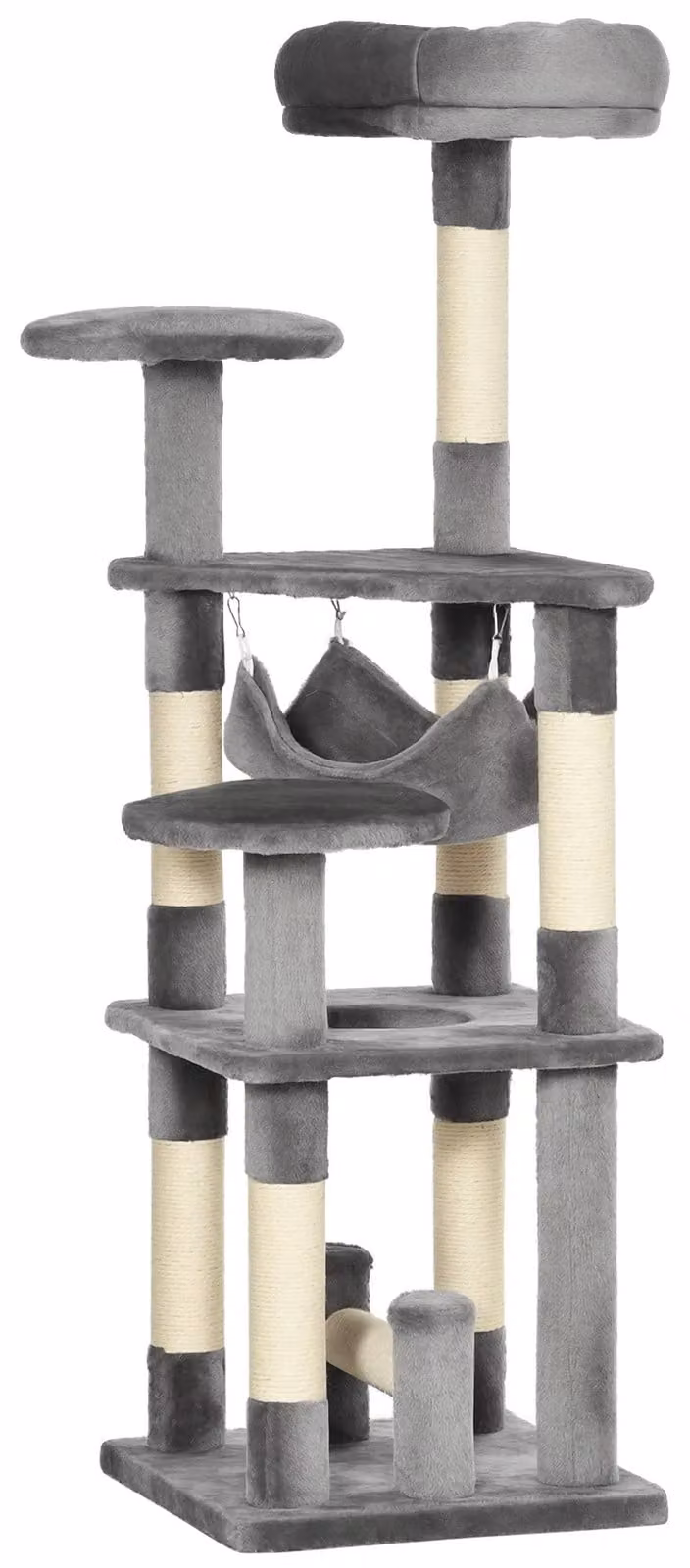 Tiragraffi per gatti, 4 livelli, sisal naturale, verde militare