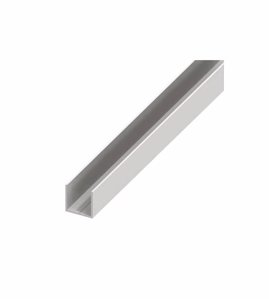 Alfer Profilo Quadrato a U PVC Bianco 11,5x1,5 cm Lunghezza 1 m