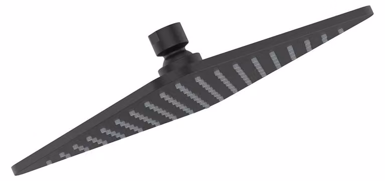 Doccia a soffione, 200x200 mm, colore nero seta, ottone, anticalcare