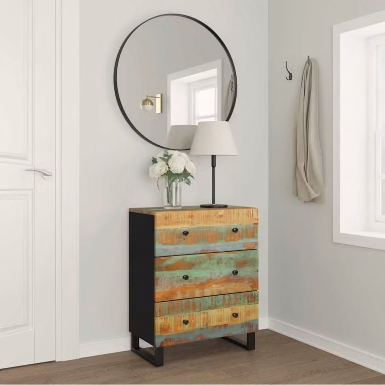 Credenza in legno massello di recupero vidaXL stile industrial L: 60 cm, P: 33 cm, H: 75 cm