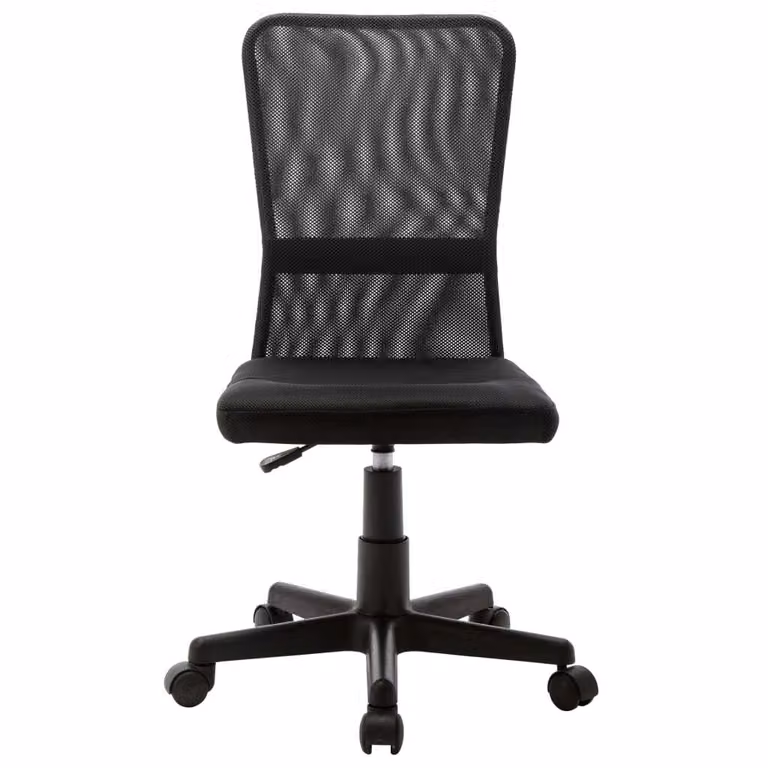 vidaXL Sedia da ufficio nera 44x52x100 cm in tessuto a rete