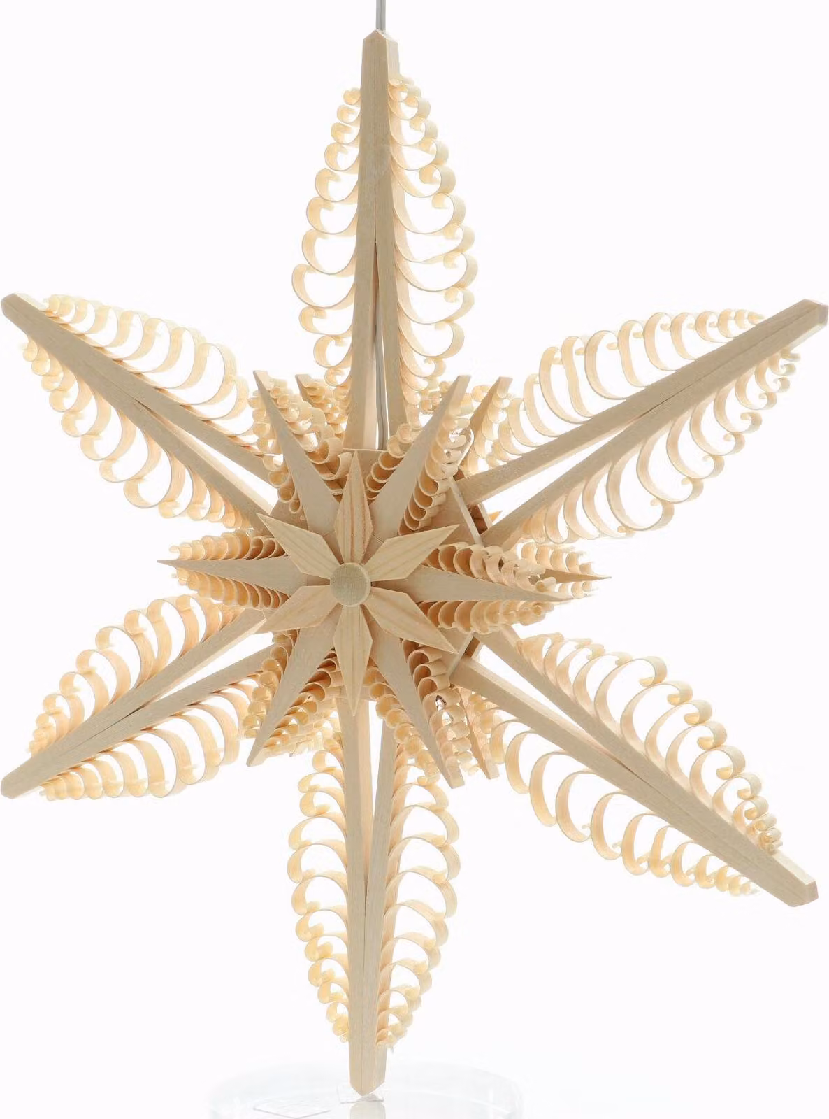 Ornamento per finestra con stella illuminata al centro (entrambi i lati) LxAxP=32x32x6cm NUOVO