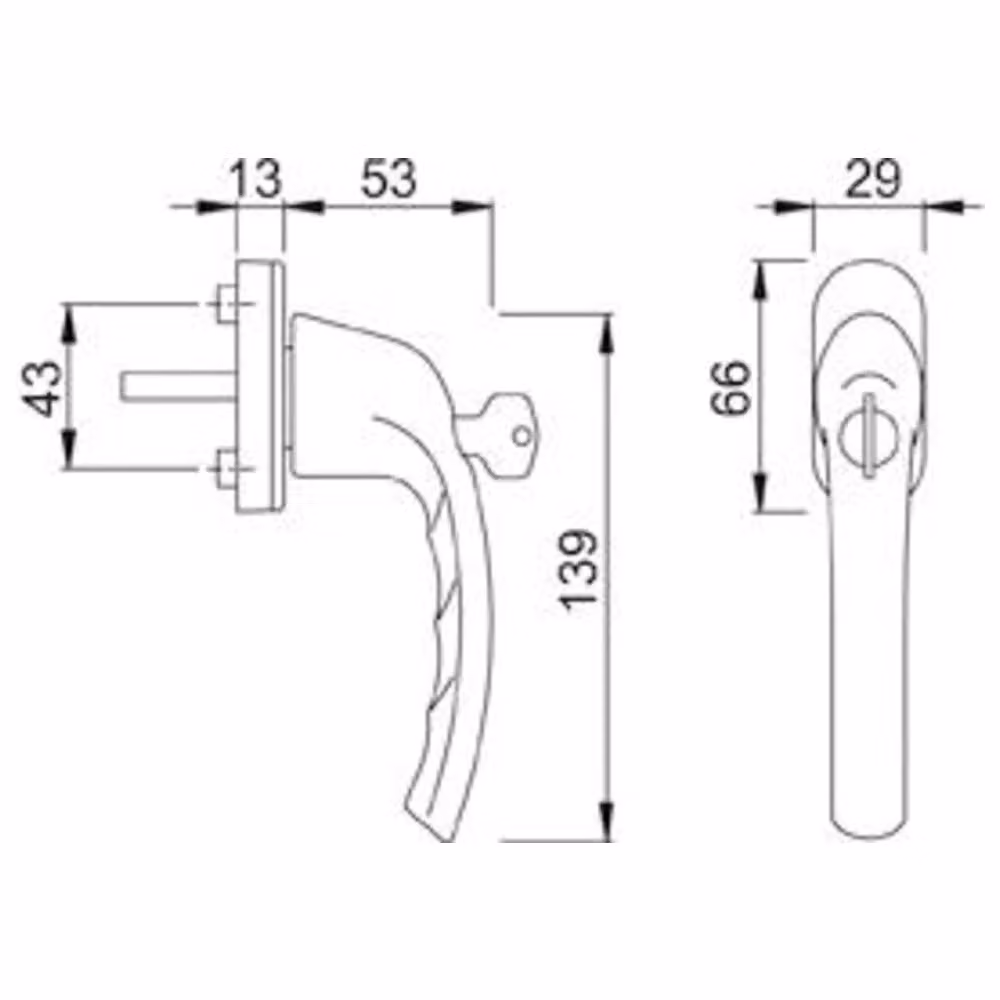 Maniglia della finestra bloccabile 0710S/U26,F8707 NA8504,37