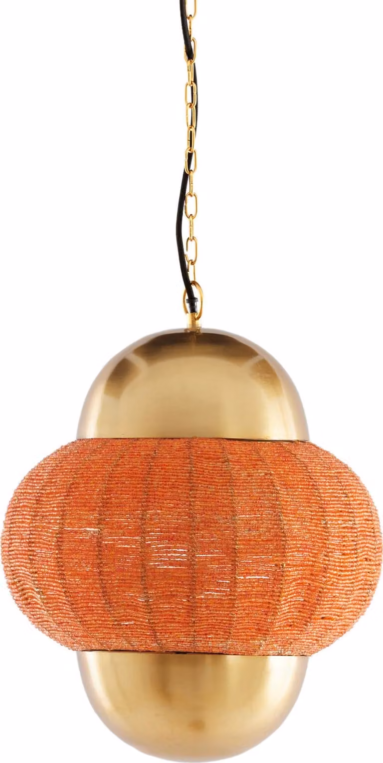 Lampada a sospensione - arancione - CETARA - metallo - E27 - 2983390 - Light & Living