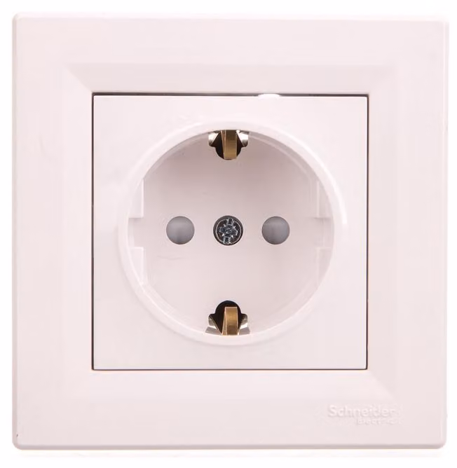 Presa di corrente singola SCHUKO con cornice, bianco Schneider Asfora EPH2900221