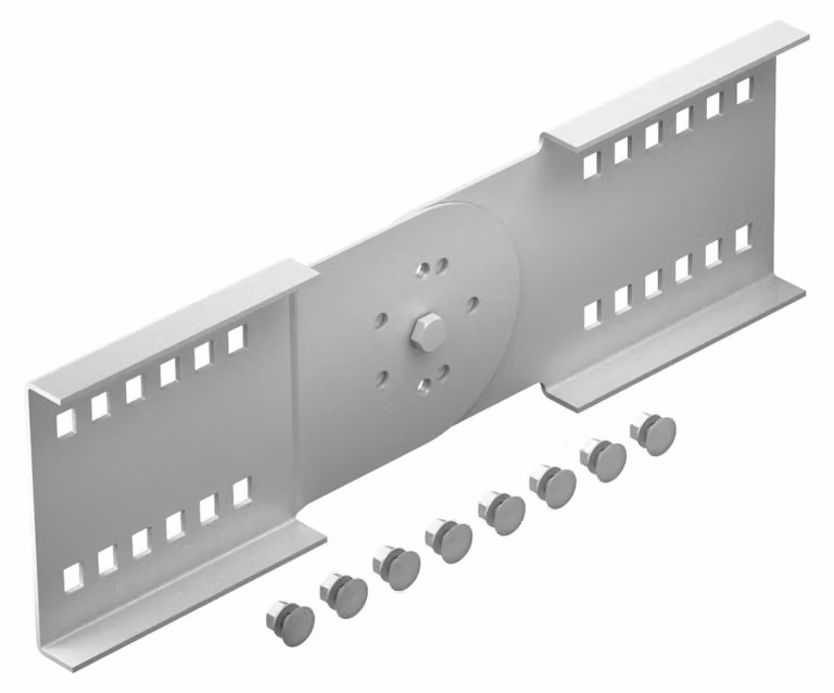2 pezzi Connettore articolato FSK RAL7035 - Giunto longitudinale per supporto cavi WRGV 110 FSK LGR