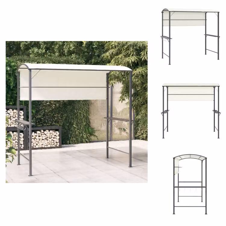 vidaXL Padiglione con tetto 220x110x200 cm crema - Padiglioni e tende per feste